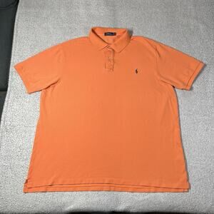 Polo Ralph Lauren Shirt Mens 3XL Orange Short Sleeve Cotton Preppy Classic